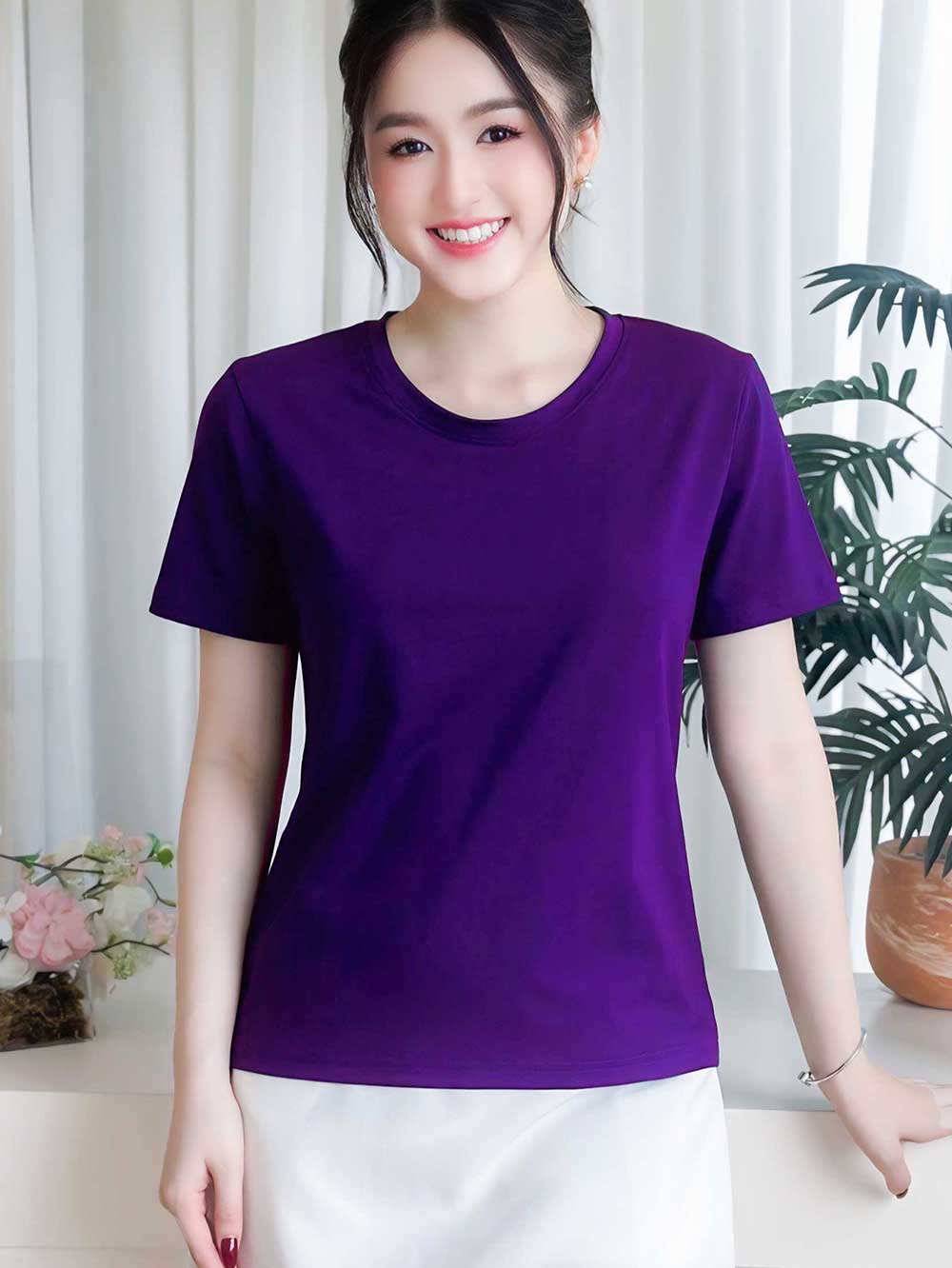 Áo thun nữ cổ tròn basic, trẻ trung, năng động -16 MÀU-Mã BSB