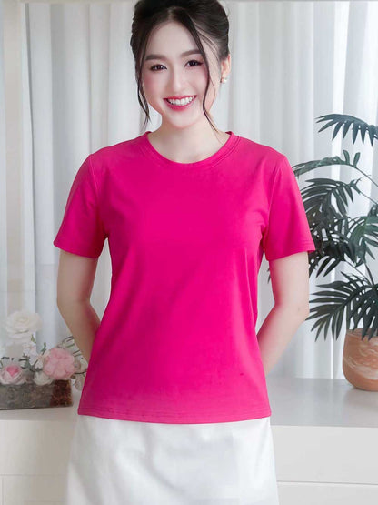 Áo thun nữ cổ tròn basic, trẻ trung, năng động -16 MÀU-Mã BSB