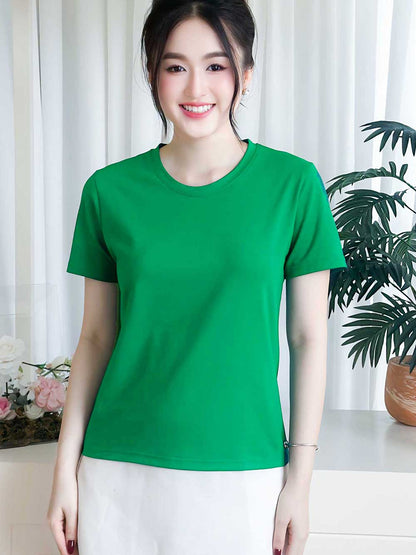 Áo thun nữ cổ tròn basic, trẻ trung, năng động -16 MÀU-Mã BSB
