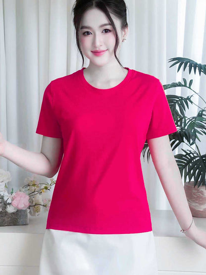 Áo thun nữ cổ tròn basic, trẻ trung, năng động -16 MÀU-Mã BSB