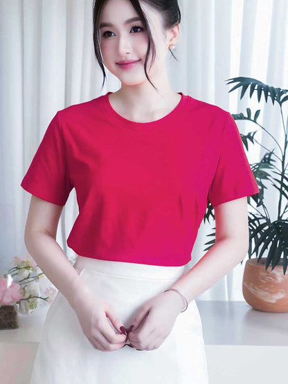 Áo thun nữ cổ tròn basic, trẻ trung, năng động -16 MÀU-Mã BSB