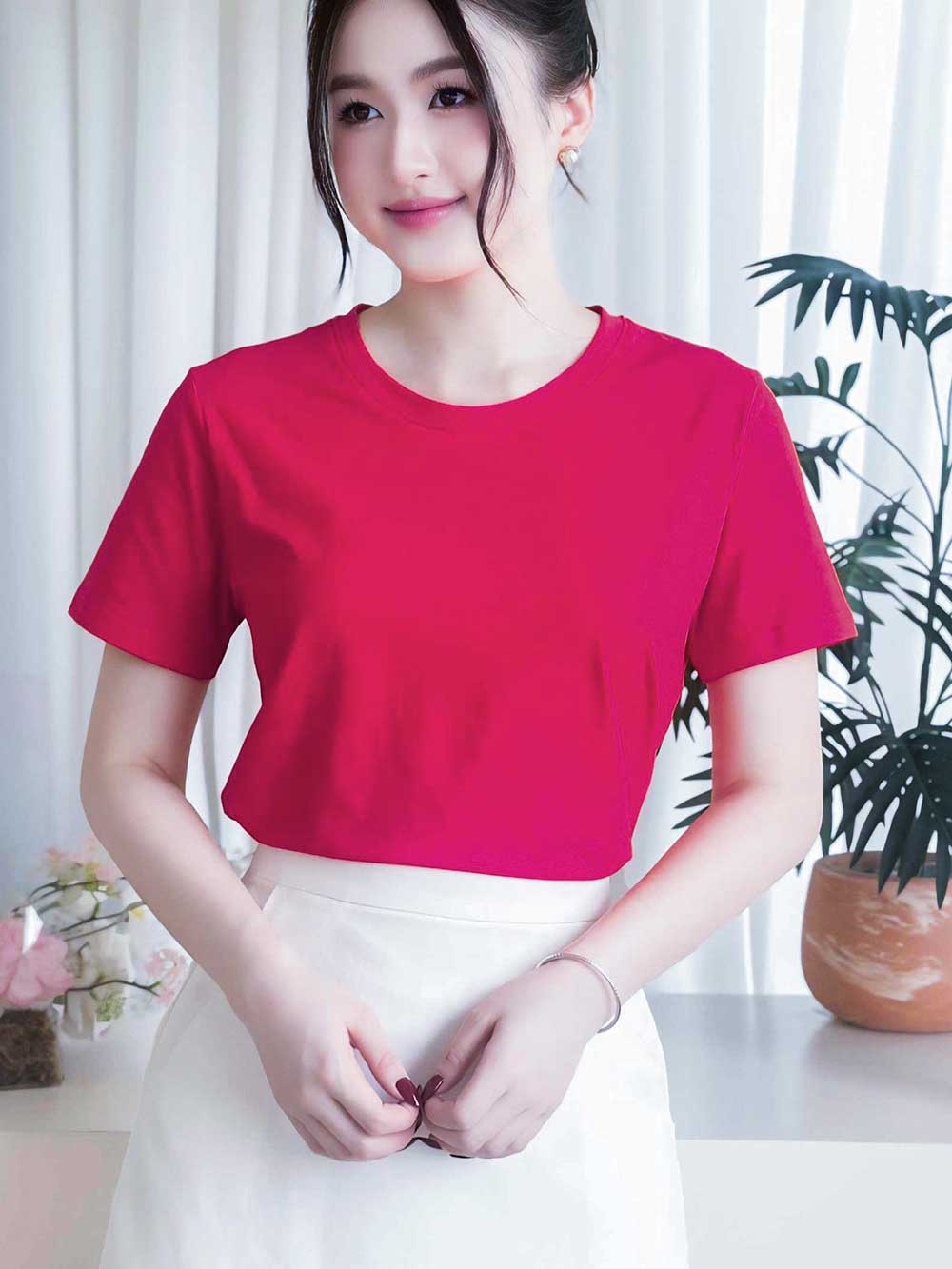 Áo thun nữ cổ tròn basic, trẻ trung, năng động -16 MÀU-Mã BSB