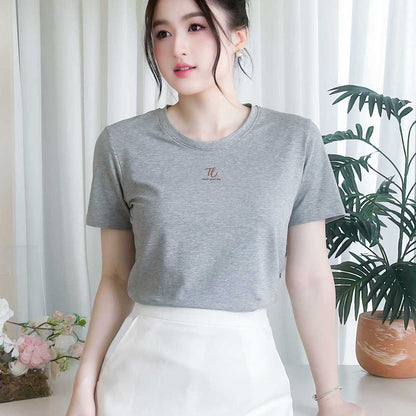 Áo thun nữ tay ngắn-Cổ Tròn-In logo chữ TL