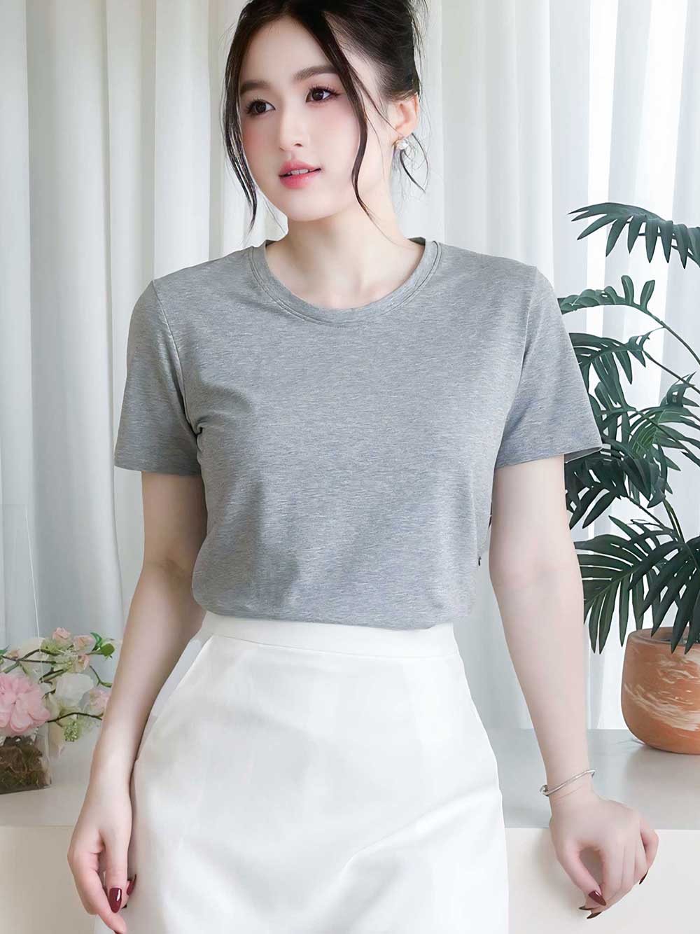 Áo thun nữ cổ tròn basic, trẻ trung, năng động -16 MÀU-Mã BSB