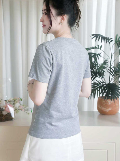 Áo thun nữ cổ tròn basic, trẻ trung, năng động -16 MÀU-Mã BSB