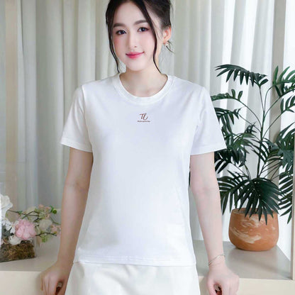 Áo thun nữ tay ngắn-Cổ Tròn-In logo chữ TL