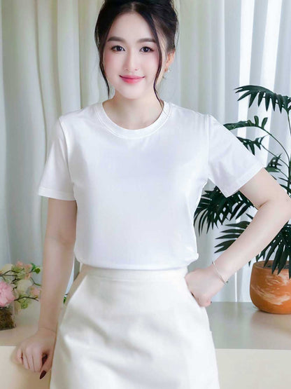 Áo thun nữ cổ tròn basic, trẻ trung, năng động -16 MÀU-Mã BSB