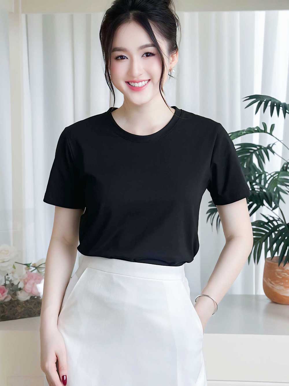 Áo thun nữ cổ tròn basic, trẻ trung, năng động -16 MÀU-Mã BSB