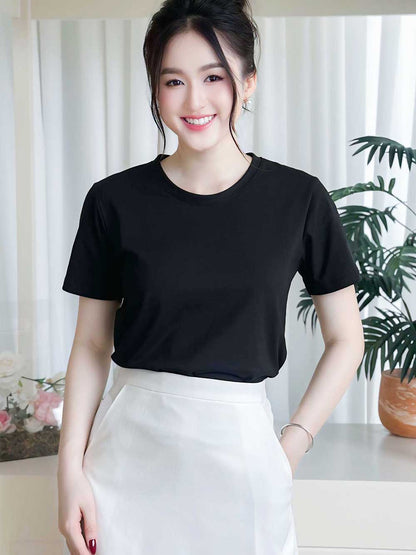Áo thun nữ cổ tròn basic, trẻ trung, năng động -16 MÀU-Mã BSB
