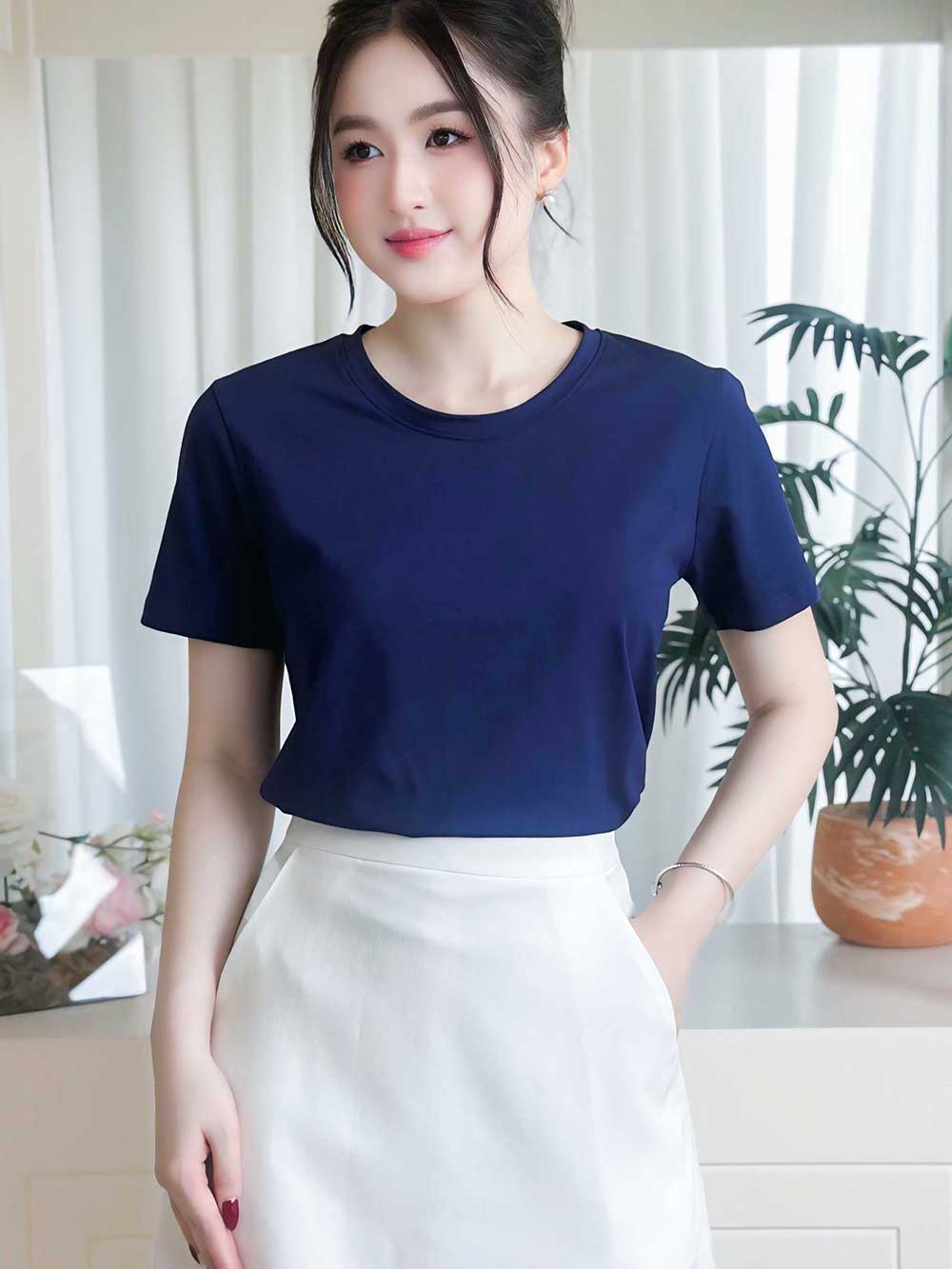 Áo thun nữ cổ tròn basic, trẻ trung, năng động -16 MÀU-Mã BSB