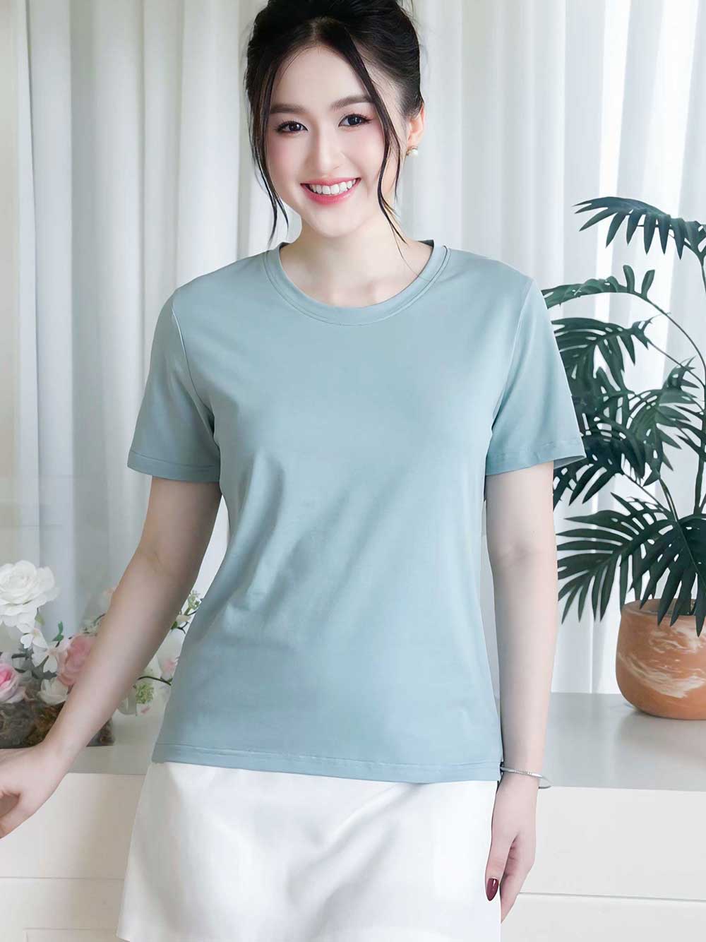 Áo thun nữ cổ tròn basic, trẻ trung, năng động -16 MÀU-Mã BSB