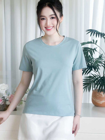 Áo thun nữ cổ tròn basic, trẻ trung, năng động -16 MÀU-Mã BSB