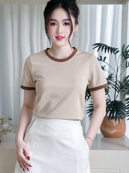 Áo thun nữ cổ tròn basic, trẻ trung, năng động -16 MÀU-Mã BSB