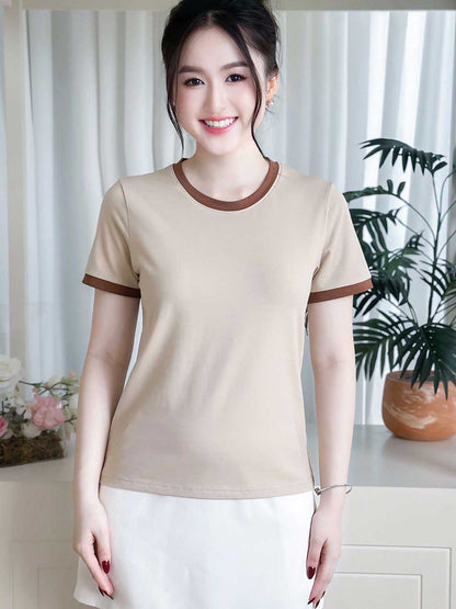 Áo thun nữ cổ tròn basic, trẻ trung, năng động -16 MÀU-Mã BSB