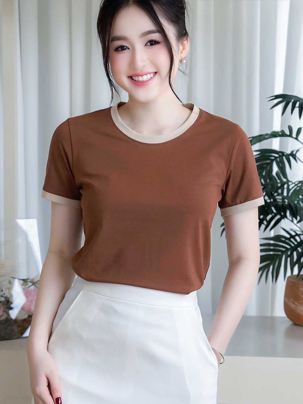 Áo thun nữ cổ tròn basic, trẻ trung, năng động -16 MÀU-Mã BSB