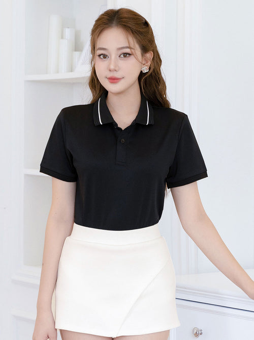 ÁO THUN POLO NỮ-CỔ BO DỆT ĐỘC QUYỀN -FORM CHUẨN VIỆT- MÃ PLK