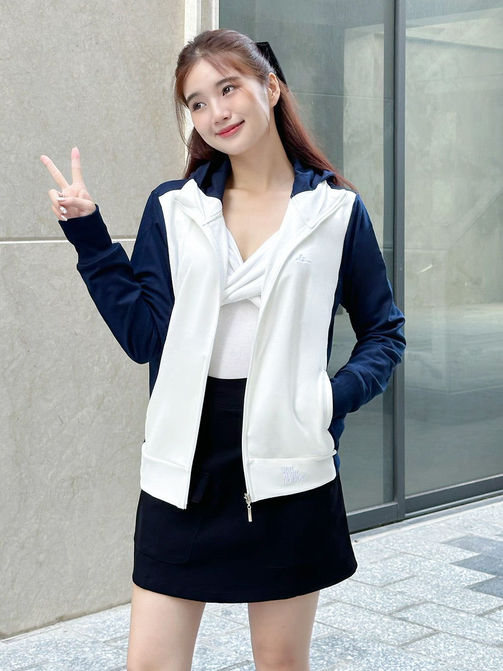 Áo Khoác Nữ ToLi,Phối Màu Thời Trang- Mã KMM