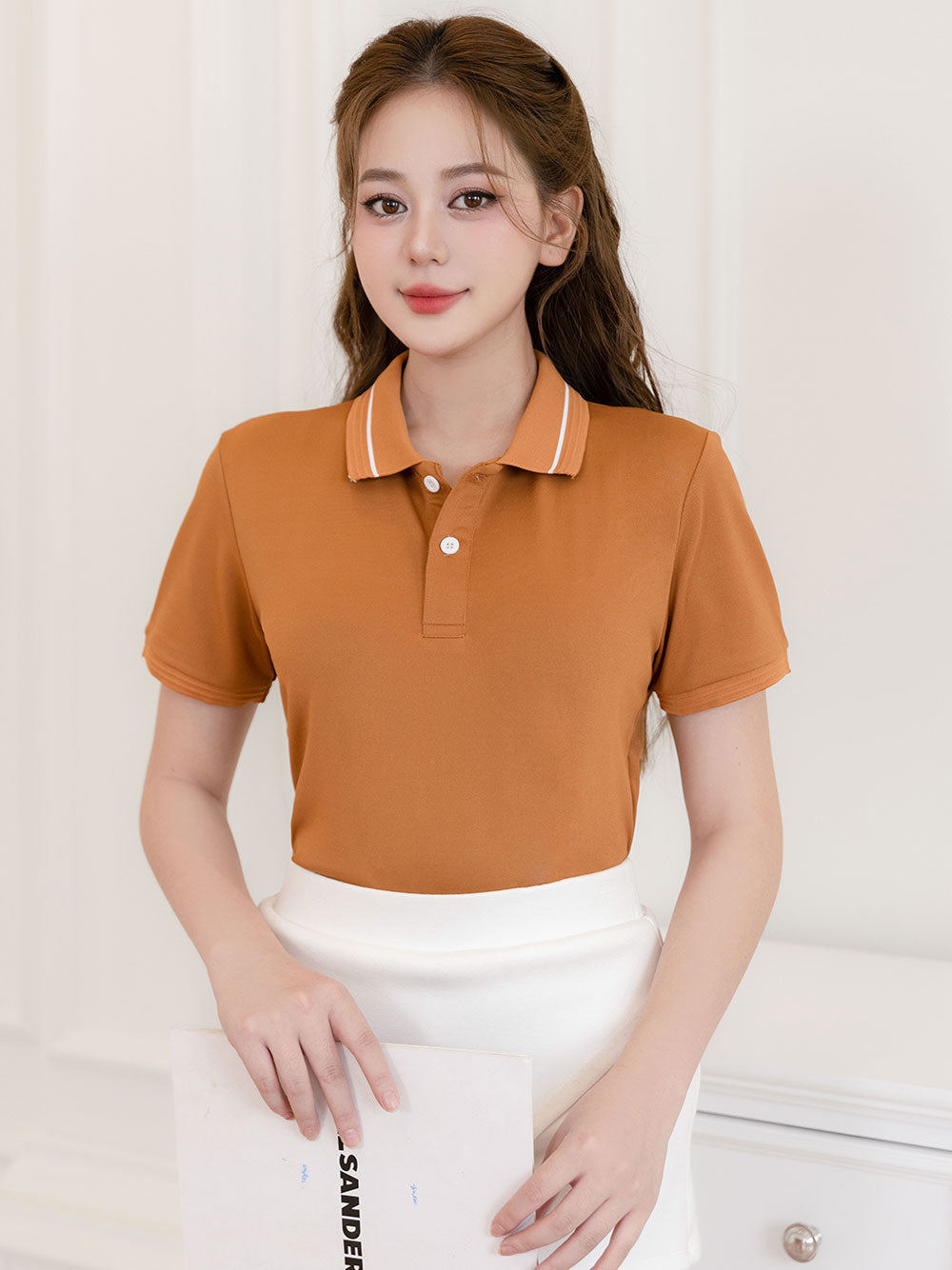 ÁO THUN POLO NỮ-CỔ BO DỆT ĐỘC QUYỀN -MÃ PLK