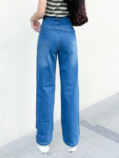 Quần Jean Nữ TOLI Ống Suông Rộng