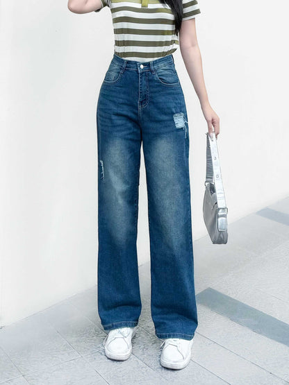 Quần Jean Nữ TOLI Ống Suông Rộng