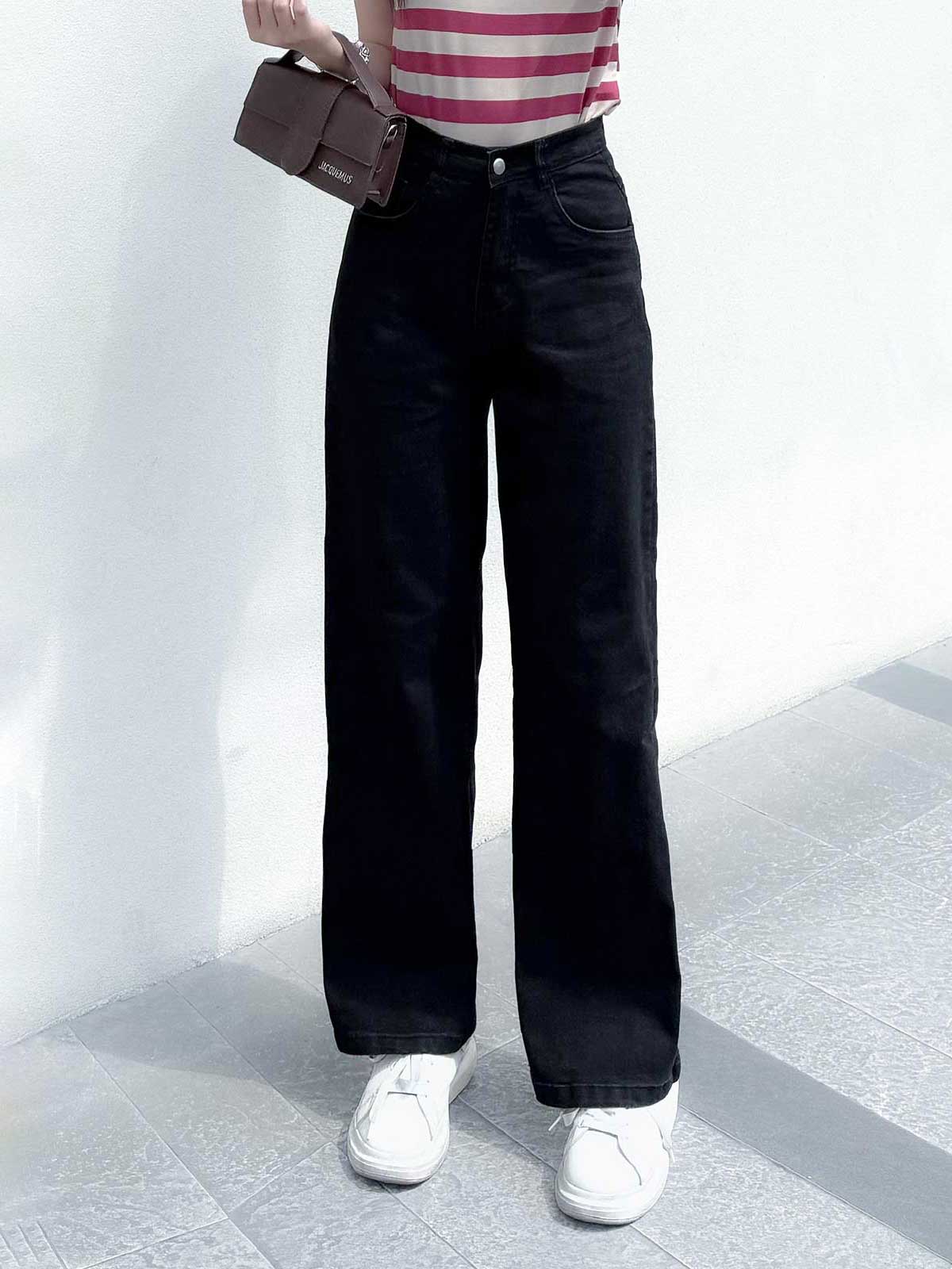 Quần Jean Nữ TOLI Ống Suông Rộng