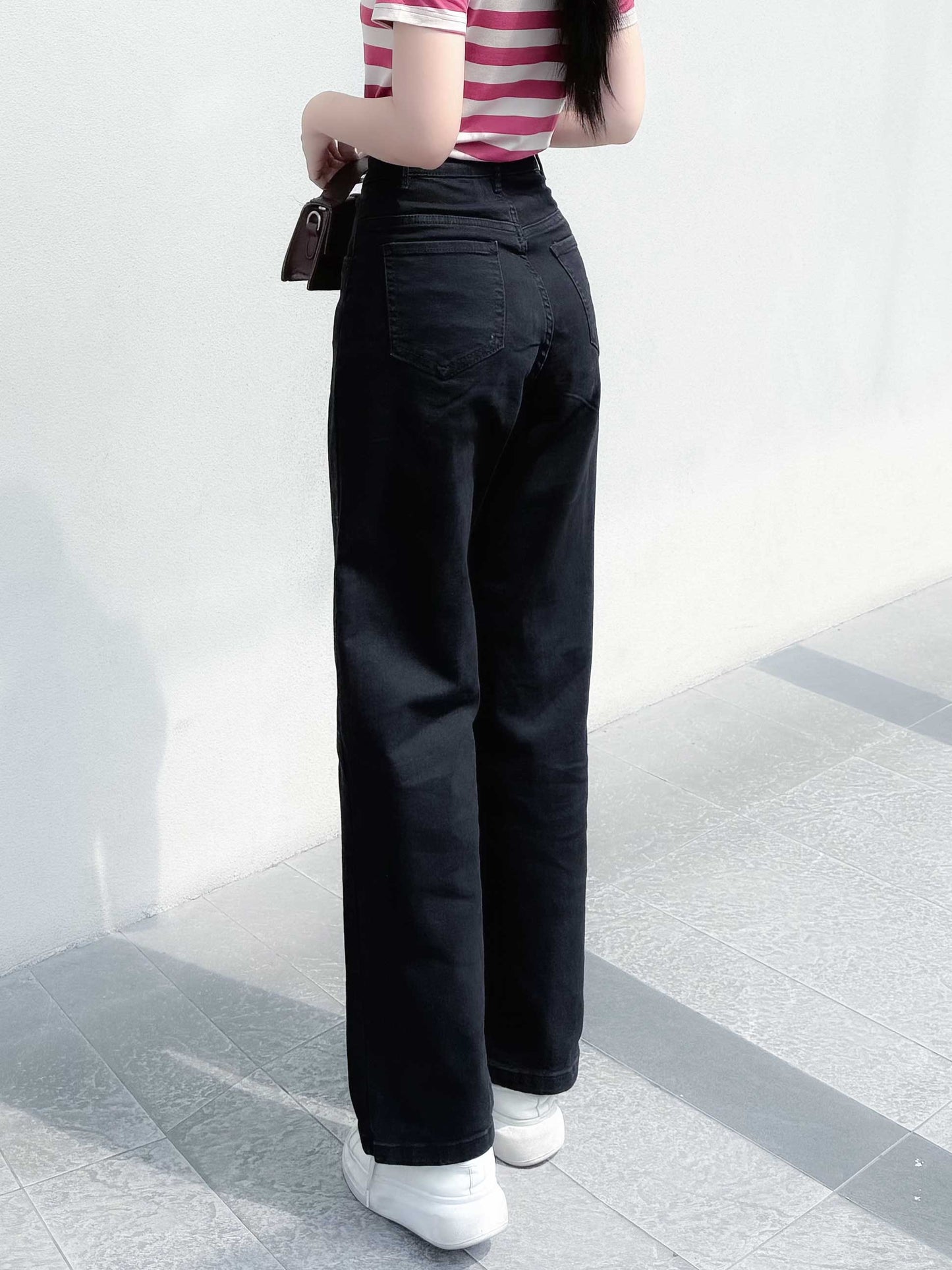 Quần Jean Nữ TOLI Ống Suông Rộng