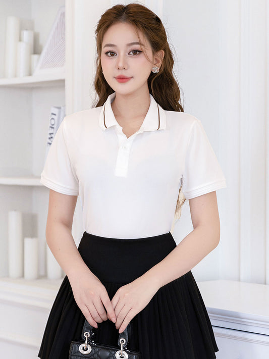 Áo thun Polo nữ TOLI cổ bo độc quyền, kiểu dáng thanh lịch, mã PLK