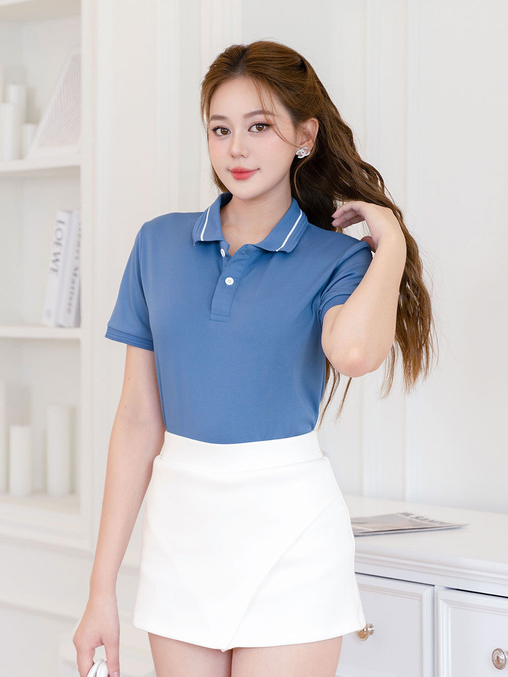 ÁO THUN POLO NỮ-CỔ BO DỆT ĐỘC QUYỀN -MÃ PLK