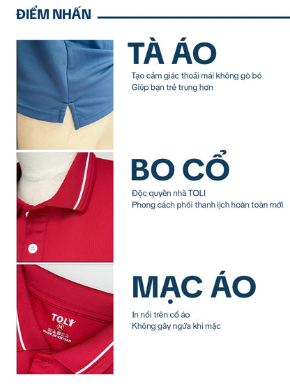 Áo thun Polo nữ TOLI cổ bo độc quyền, kiểu dáng thanh lịch, mã PLK