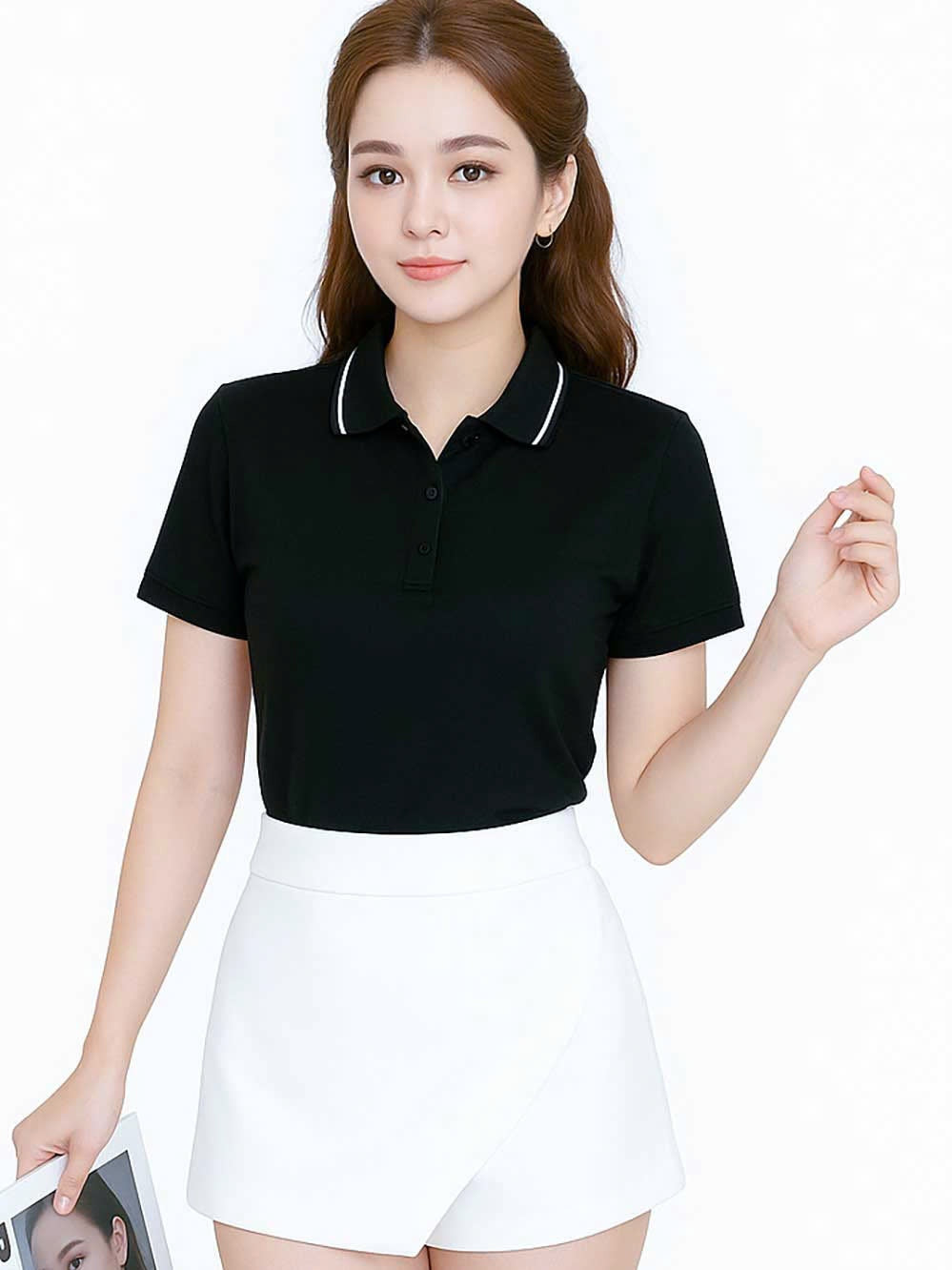 Áo thun Polo nữ TOLI cổ bo độc quyền, kiểu dáng thanh lịch, mã PLK